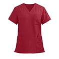 thumbnail image 1 of Scrub Tops for Men Regular Fit Short Sleeve Nursing Uniform Unisex Modern V Neck, Cargo Healthcare Workwear Breathable Fabric, 1 of 6