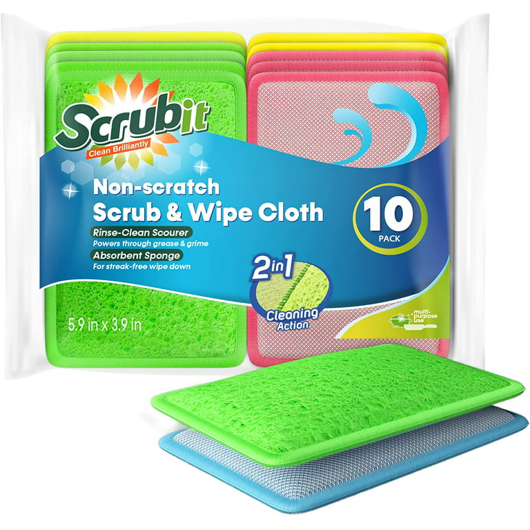 Scrub and Wipe Cleaning Pads [10 Pack] – SCRUBIT Dual Sided