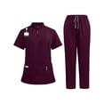 thumbnail image 1 of Scrub for Men -Stretch Collar Neck Scrub Top & Yogga Cargo Pants, Yogga Waistband，10 Pocket, 1 of 3