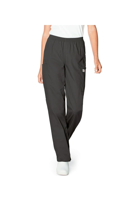 ScrubZone by Landau Women's Elastic Waist Cargo Scrub Pants, Style 83221