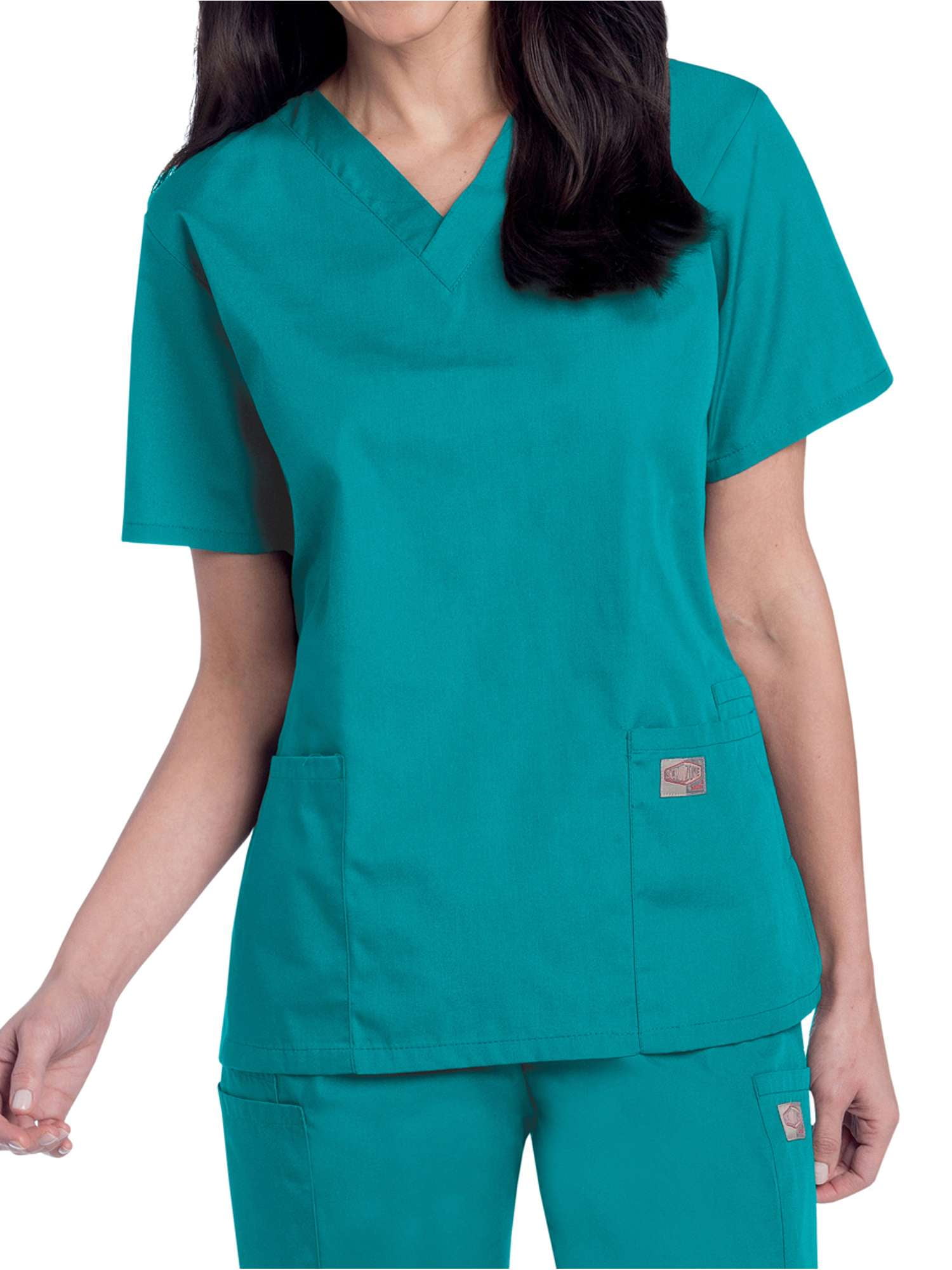 ScrubZone by Landau Women's Plus VNeck Scrub Top, Style 70221