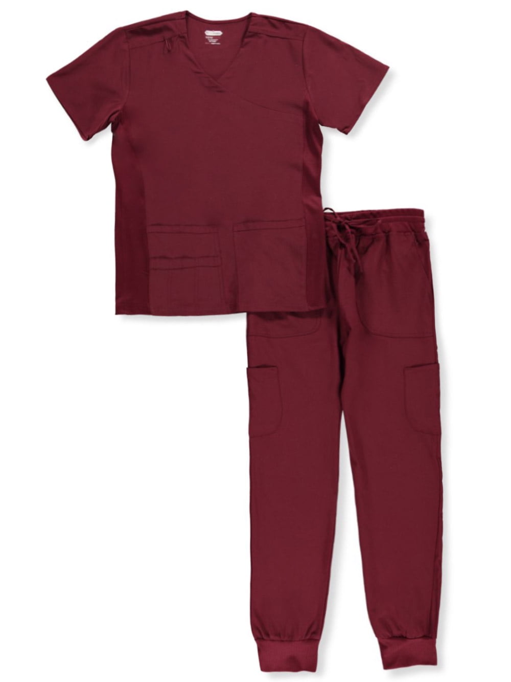 Scrubaid Women's 2Piece Scrub Sets wine, m (Big Girls)