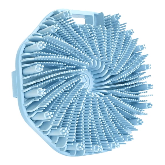 GWAABD The Sud Bud Silicone Body Scrubber - Exfoliating for Sensitive Skin, Shower Use, Hanging Design, Durable Massage Brush,Blue/1 pc
