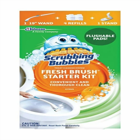 Scrubbing Bubbles 79 19 In. Handle Citrus Scent Disposable Toilet Scrubber Kit
