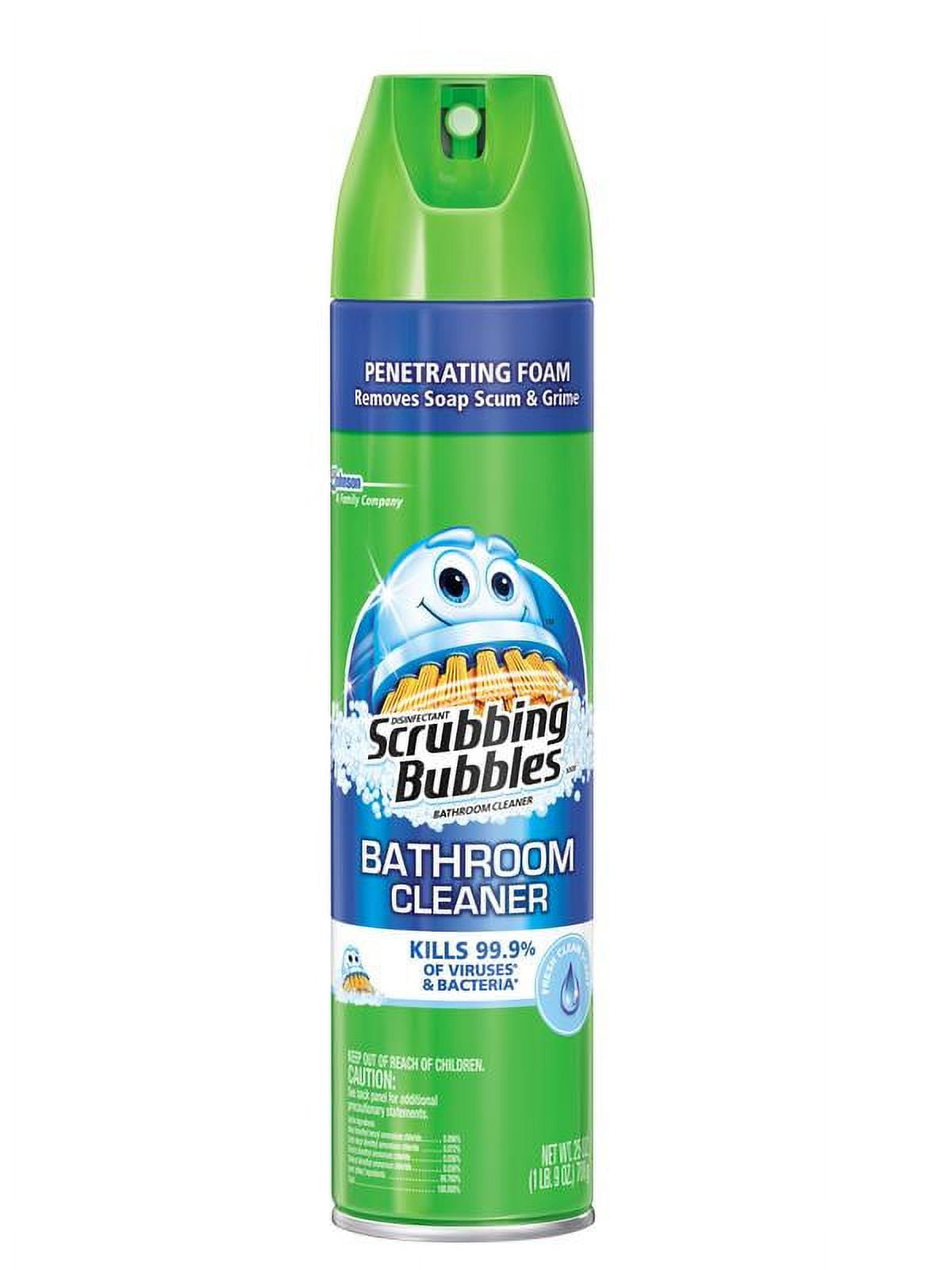 Scrubbing Bubbles Antibacterial Bathroom Cleaner Aerosol Fresh Scent 25oz Bonus Size