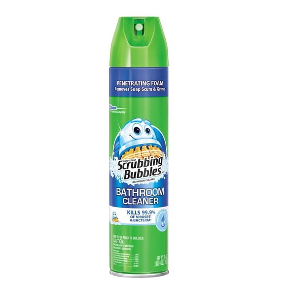 Scrubbing Bubbles Antibacterial Bathroom Cleaner Aerosol Fresh Scent 25oz Bonus Size
