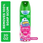 Scrubbing Bubbles Disinfectant Bathroom Shower & Tub Cleaner Grime Fighter Aerosol Spray, Floral Fusion, 20oz