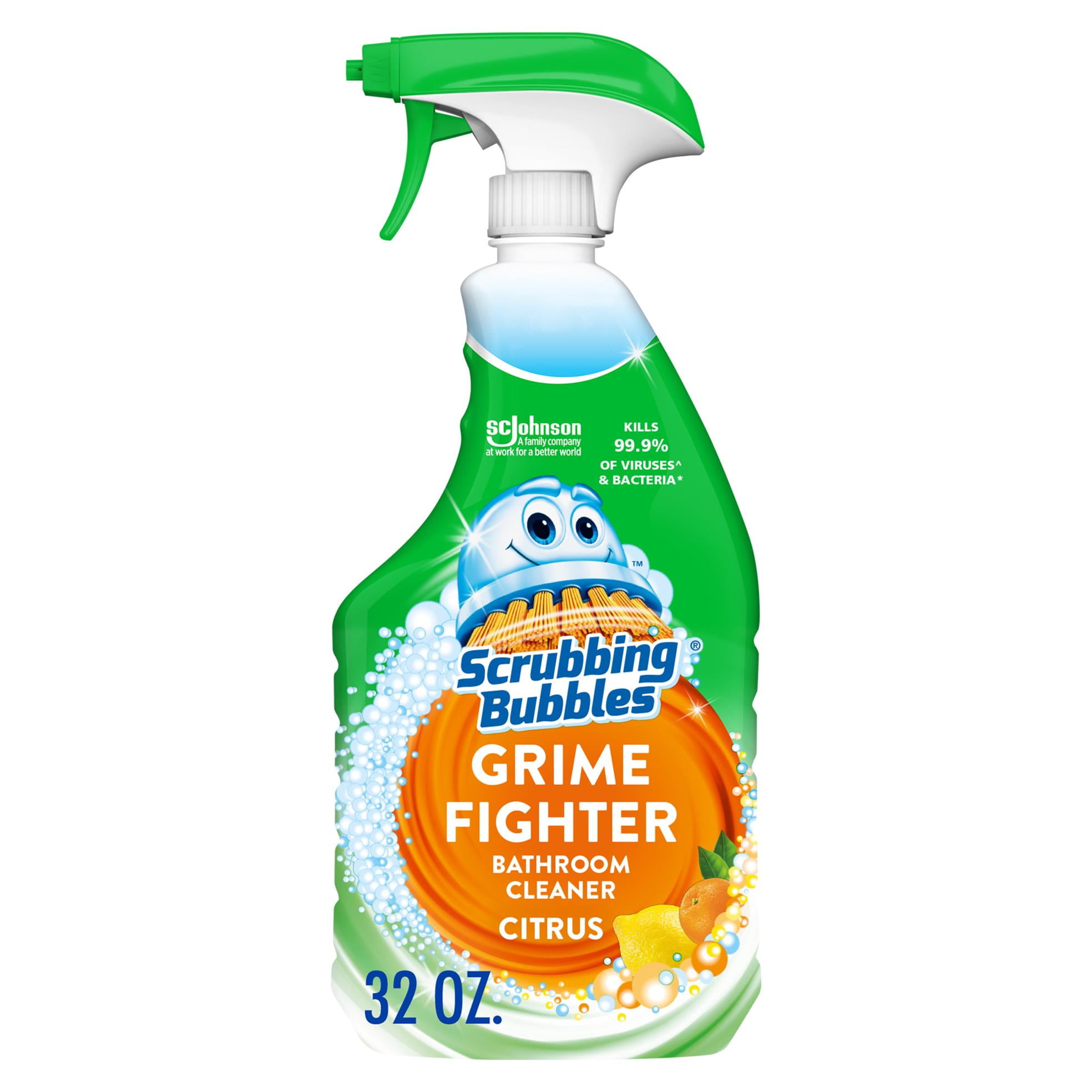 Scrubbing Bubbles Bathroom Grime Fighter Spray, Citrus, 32 Ounces Set of 3