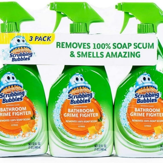 Scrubbing Bubbles Bathroom Grime Fighter Spray, Citrus (32 oz, 3 ct.)