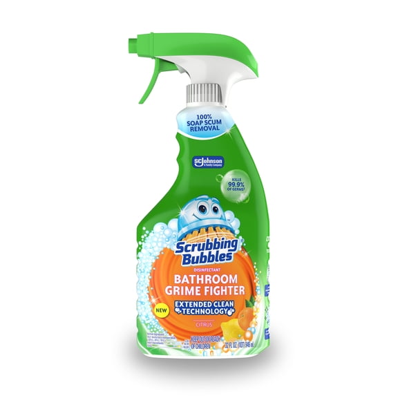Scrubbing Bubbles Bathroom Grime Fighter Disinfectant Cleaner, Citrus Scent, 32oz