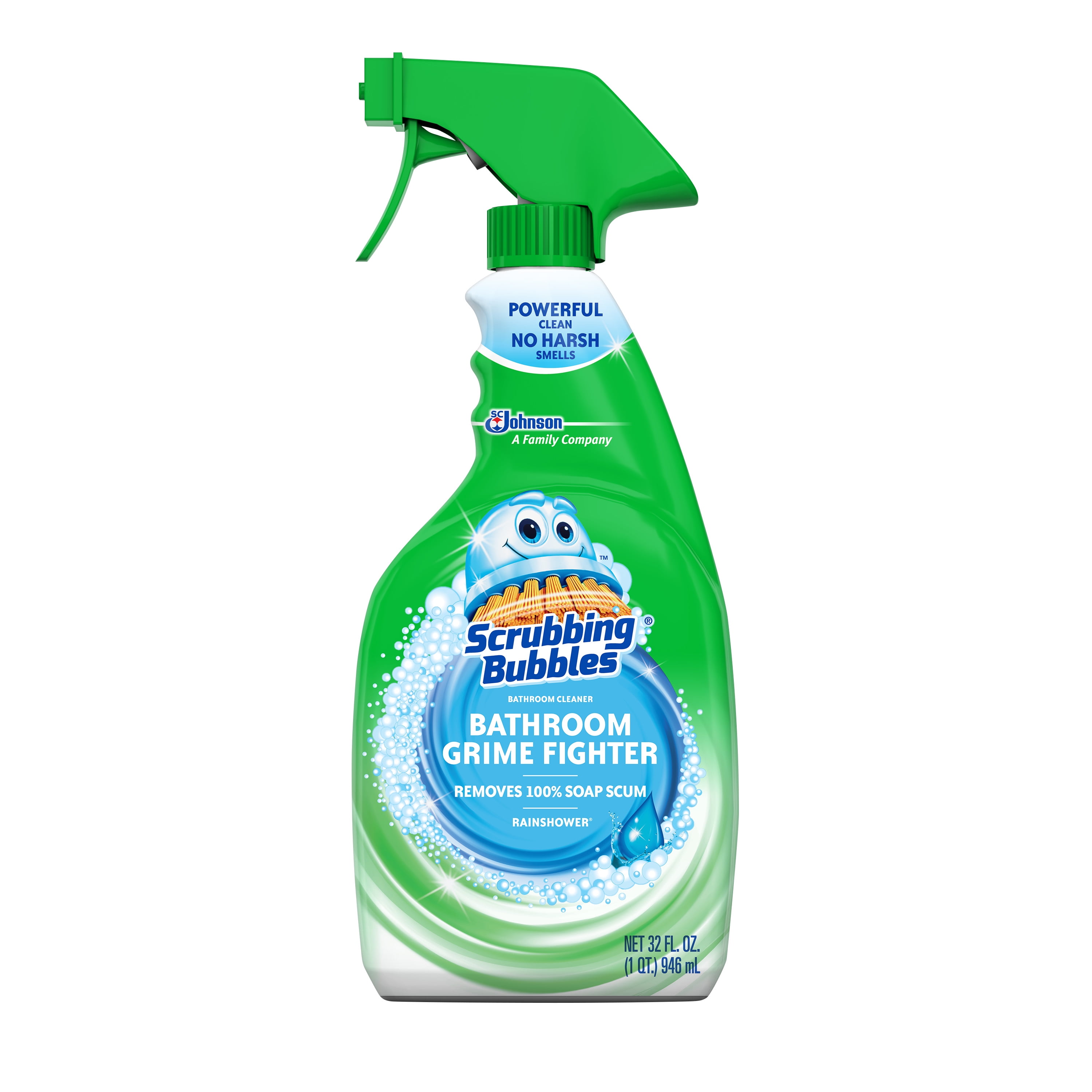 Scrubbing Bubbles Bathroom Grime Fighter Spray, Rainshower, 32 oz 
