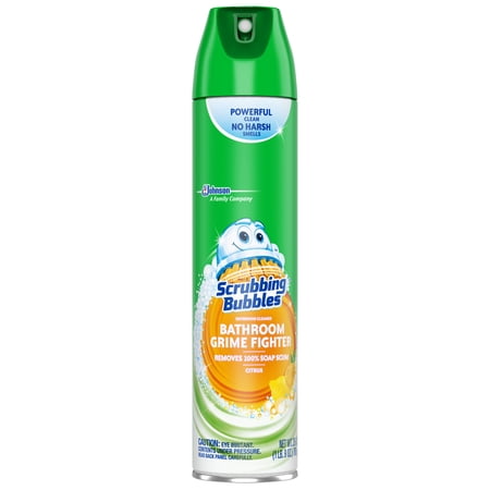 Scrubbing Bubbles Bathroom Grime Fighter Aerosol, Citrus, 25 oz