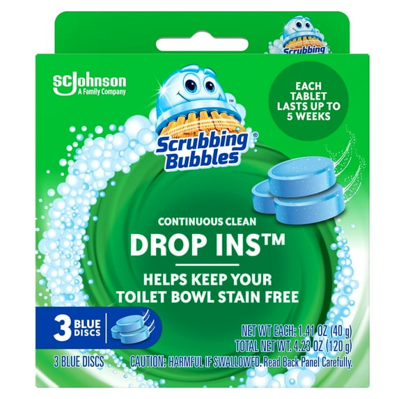 Scrubbing Bubbles Toilet Tablets, Continuous Clean Toilet Drop Ins, 3 Count