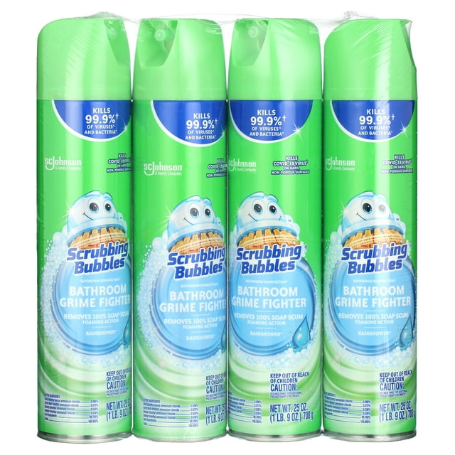 Scrubbing Bubbles Foaming Bathroom Cleaner, Rainshower (25 oz., 4 pk