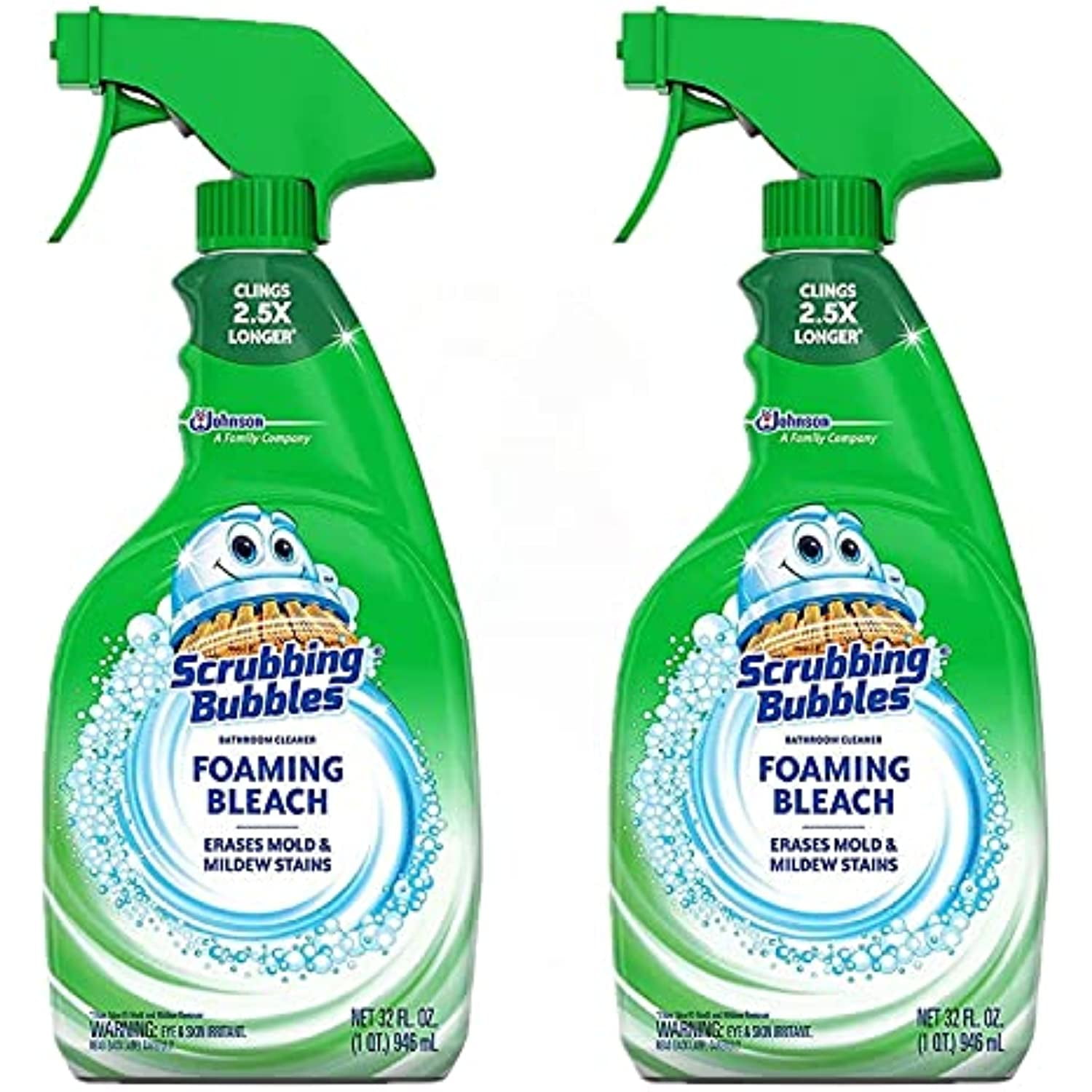 Scrubbing Bubbles Foaming Bathroom Cleaner With Bleach - 32 Fl Oz - 2 Pk