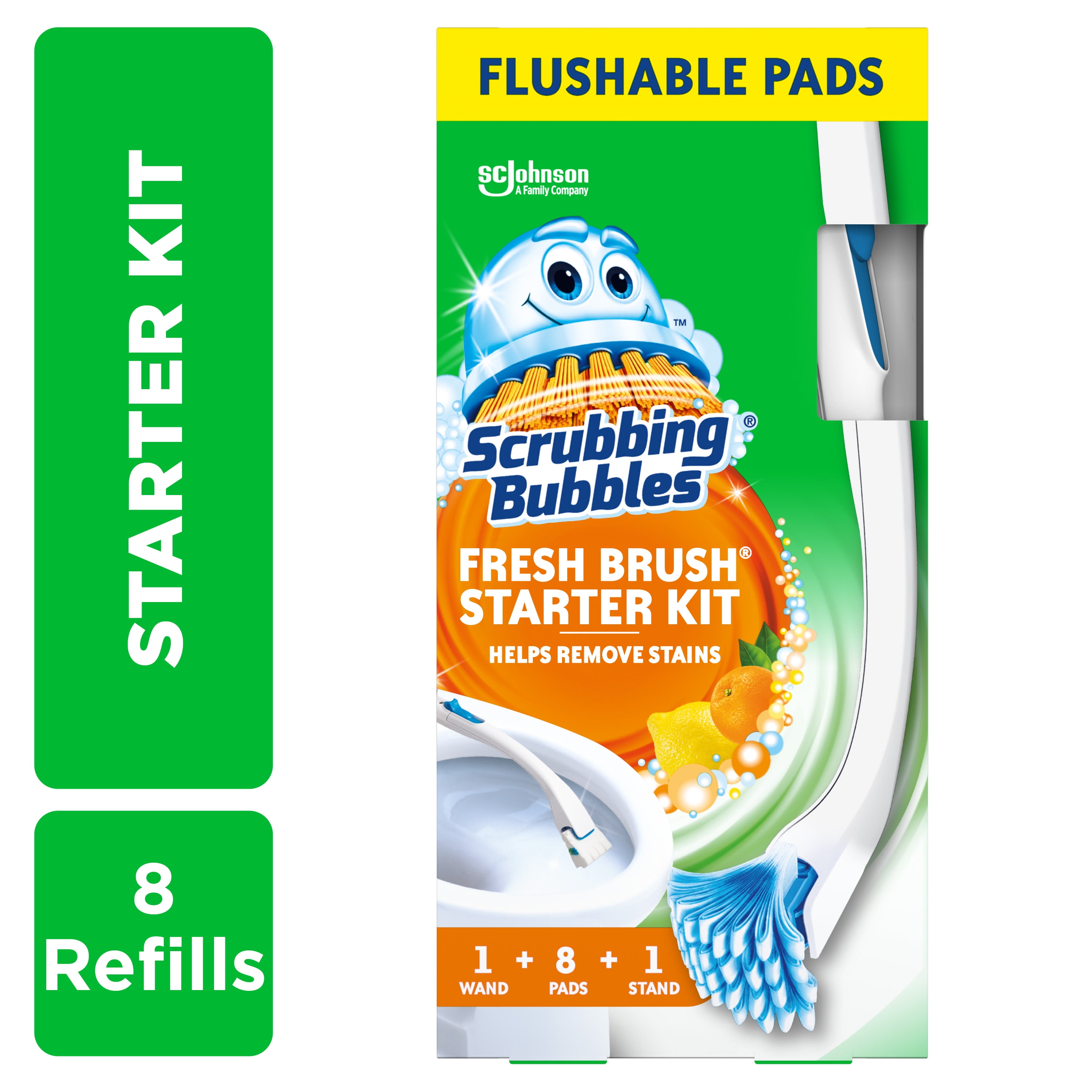 Scrubbing Bubbles Fresh Brush Starter Kit, Citrus Toilet Bowl