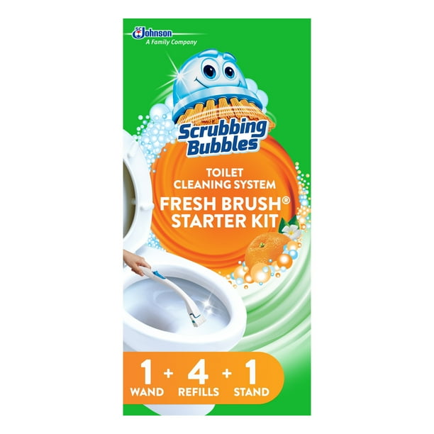 Scrubbing Bubbles Fresh Brush Starter Kit, Citrus Toilet Cleaning