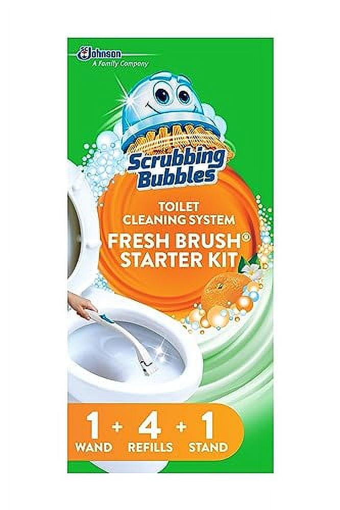 Scrubbing Bubbles Fresh Brush Toilet Bowl Cleaning System Starter Kit, Stain Removing Toilet