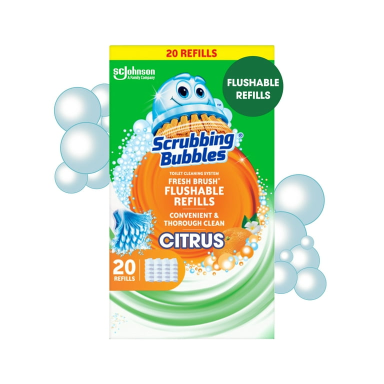 Fresh Brush Toilet Cleaning System Refill, Citrus Scent, 20/Pack Fresh Brush Toilet Cleaning System Refill, Citrus Scent, 20/Pack