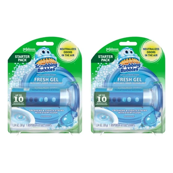 Scrubbing Bubbles Fresh Gel Toilet Bowl Cleaning Stamps, Helps Keep To