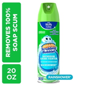 Scrubbing Bubbles Disinfectant Bathroom Shower & Tub Cleaner Grime Fighter Aerosol Spray, Rainshower, 20 oz