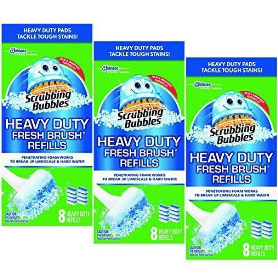 Scrubbing Bubbles Heavy Duty Refills Fresh Brush Toilet Cleaning System 8 Count Refill (Package