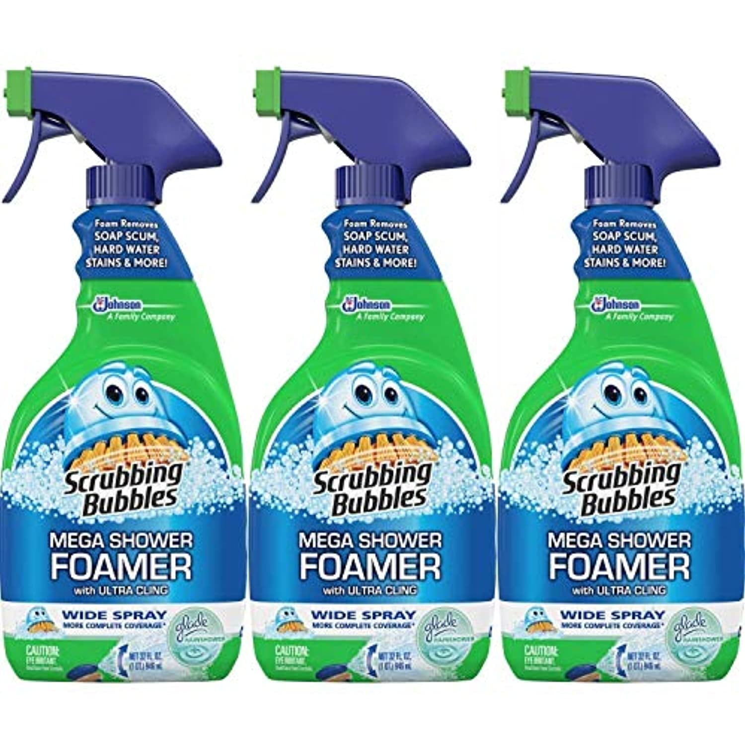 Scrubbing Bubbles Mega Shower Foamer With Ultra Cling Trigger, Pack of