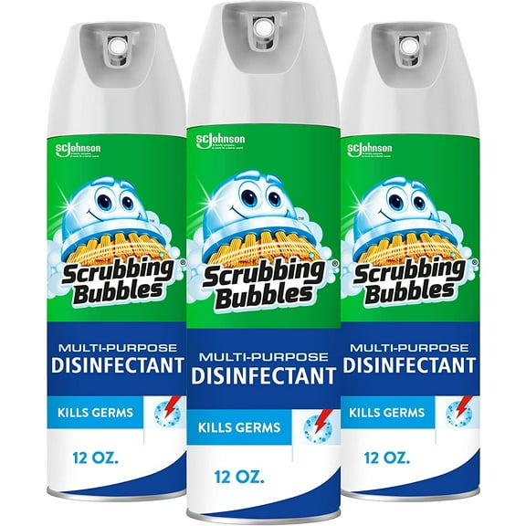 Scrubbing Bubbles Multi-Purpose Disinfectant Spray, 12 oz Pack of 3