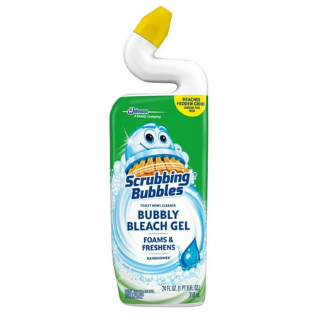 Scrubbing Bubbles Toilet Bowl Cleaner Bubbly Bleach Rainshower, 24 OZ, 2 Count