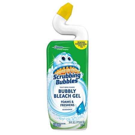 Scrubbing Bubbles Toilet Bowl Cleaner Bubbly Bleach Rainshower, 24 OZ, 6 Count