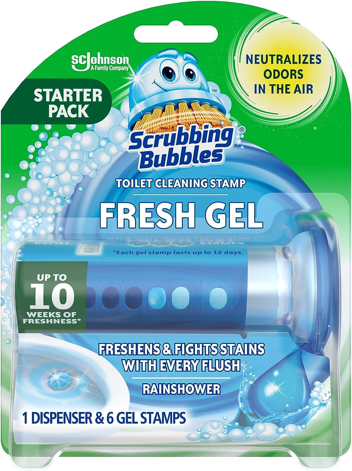 Scrubbing Bubbles Toilet Bowl Cleaning Gel Starter Kit, Includes