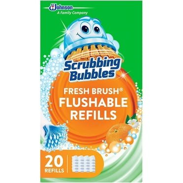 Scrubbing Bubbles Toilet Fresh Brush Flushable Refills, Citrus Scent, 20 Count