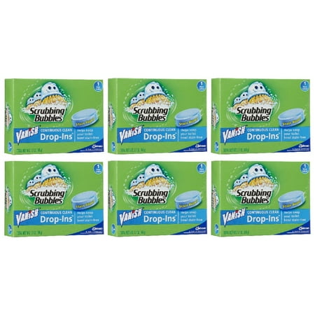 Scrubbing Bubbles Vanish Toilet Drop Ins 1.7 oz Tablets Blue, 6 Pack