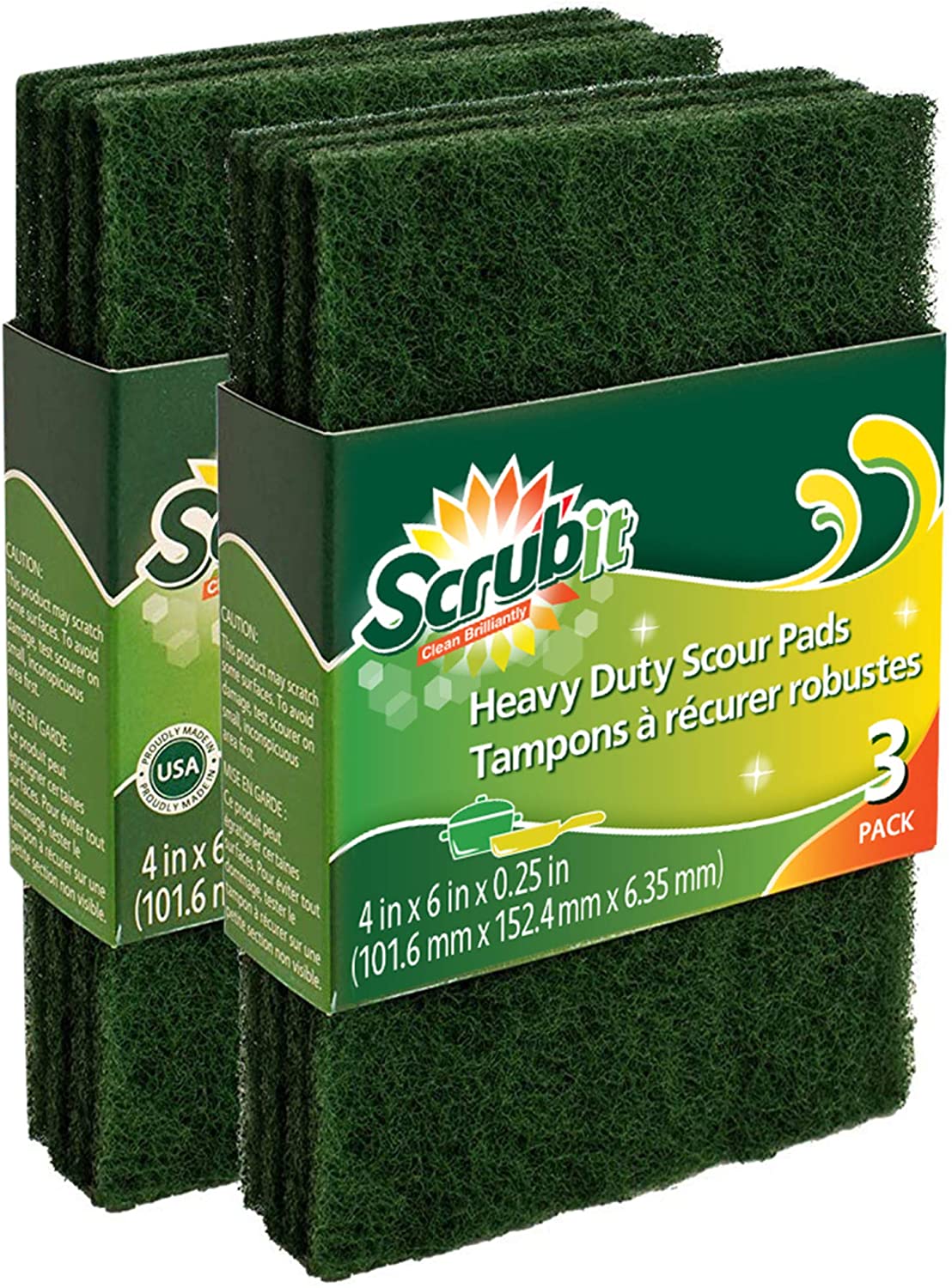 Great Value Heavy Duty Scour Pads, 4 Count