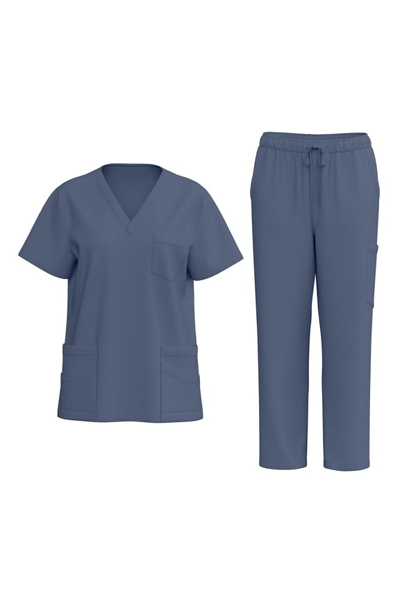 Scrubs For Women Set Medical Classic Top Jogger Pants Scrubs Nurse Uniform Workwear With Scrub Cap Suit