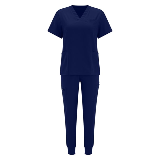 Scrubs For Women Set Stretchy Plus Size Short Sleeve VNeck Tops Pants