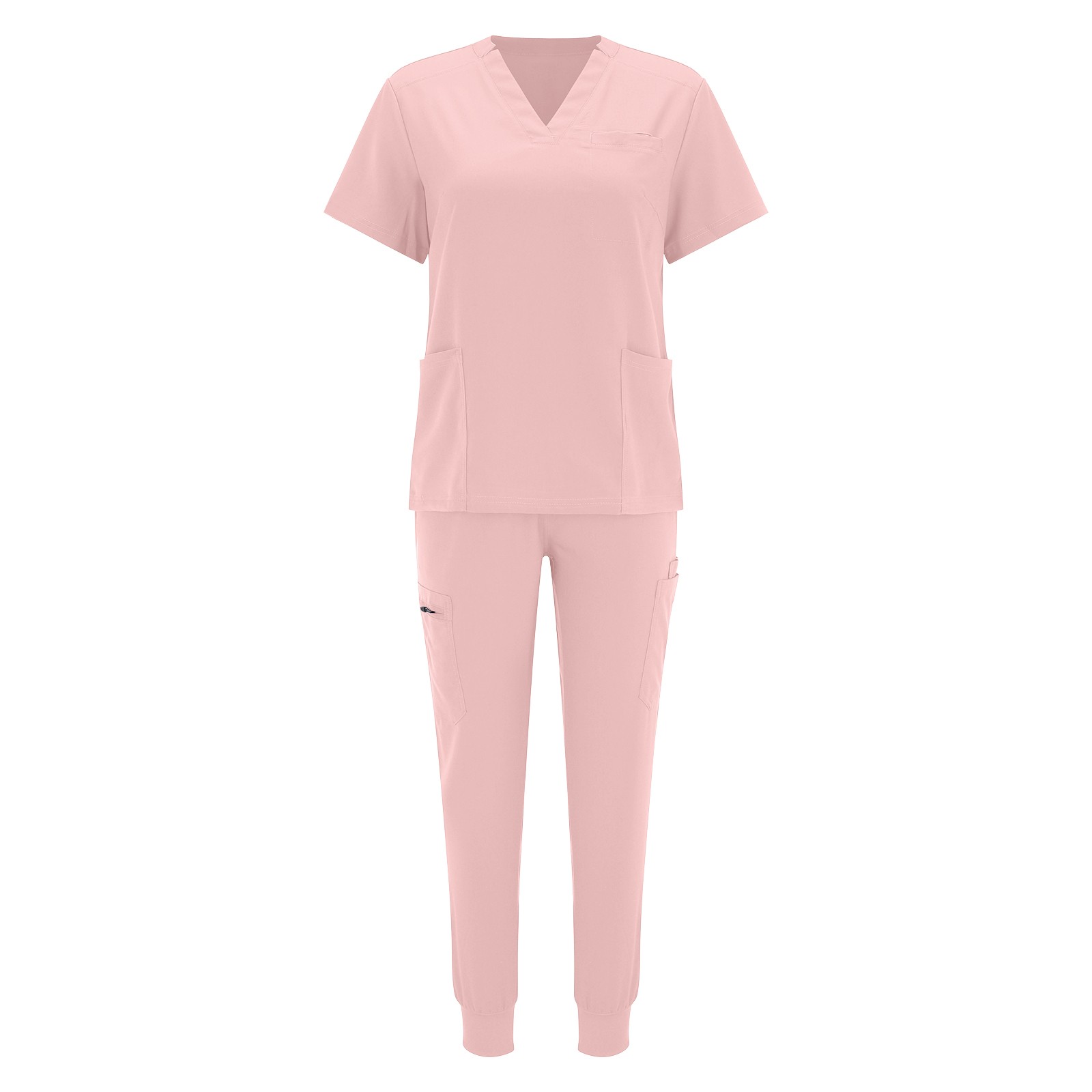 Scrubs For Women Set Stretchy Plus Size Short Sleeve VNeck Tops Pants