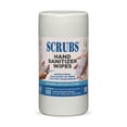 thumbnail image 1 of SCRUBS 90985 1 Ply 6 in. x 8 in. Unscented Hand Sanitizer Wipes - Blue/White (6/Carton), 1 of 4