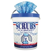 Scrubs In-a Bucket Hand Cleaner Towels, 10 x 12, Citrus Scent, Blue/White, 72 Towels/PK