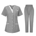 thumbnail image 1 of Scrubs Medical Uniform Women Scrubs Set Medical Scrubs Top and Pants Women Set Comfortable With Pockets Work Clothing Set, 1 of 2