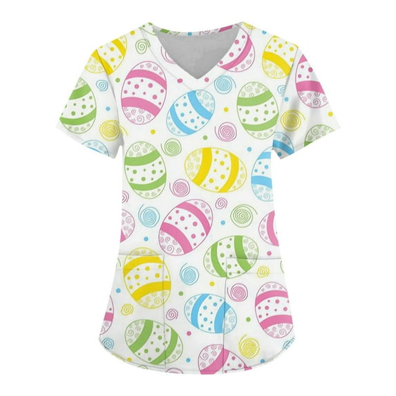 Scrubs Plus Size Tops for Women Short Sleeve Plus Size Scrubs Nursing Uniforms for Women 2025 New Fashion Medical Plus Size Scrub T Shirts