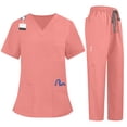 thumbnail image 1 of Scrubs Set for Women Nurse Uniform Jogger Suit Stretch Top & Pants with Multi Pocket for Nurse & Esthetician Workwear, 1 of 5