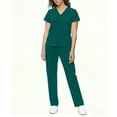 thumbnail image 1 of Scrubs Set for Women Nurse Uniform Loose Suit Stretch Top Drawstring Pants with Multi Pocket Nursing Uniform Set, 1 of 8