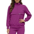 thumbnail image 1 of Scrubs Set for Women Nurse Uniform Nurse Workwear Plus Size Coat Solid Color Long Sleeve Pocketed Jacket for Healthcare and Daily Wear, 1 of 5
