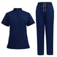 thumbnail image 1 of Scrubs Set for Women Uniform Jogger Suit Stretch Top and Pants with Multi Pocket for Nurse Esthetician Workwear, 1 of 3