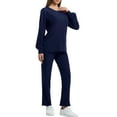 thumbnail image 1 of Scrubs Sets For Women,Petite Soft Quality Knit Stretch Fabric Scrubs Set for Women,Scrub Tops and Pants,Static Free - Navy - XL, 1 of 3