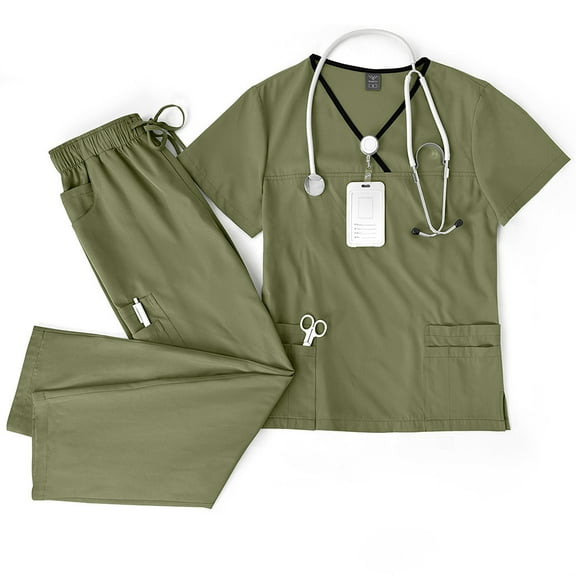 Scrubs Uniform Set for Hospitals, Clinics Scrubs Set Breathable Fabric Ideal for Professionals Scrubs Set for Medical