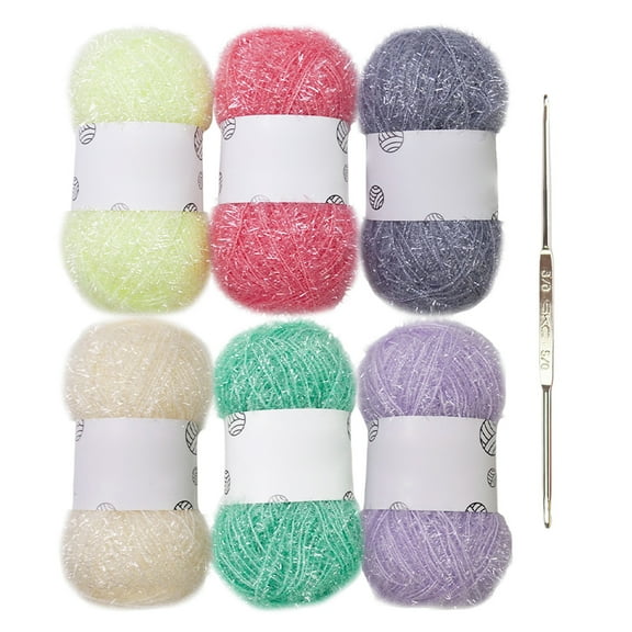 Scrubs Yarn Handmade Yarn Sparkles Dish Scrubs Yarn Polyester Scrubs Yarn Sewing Supplies for Craft