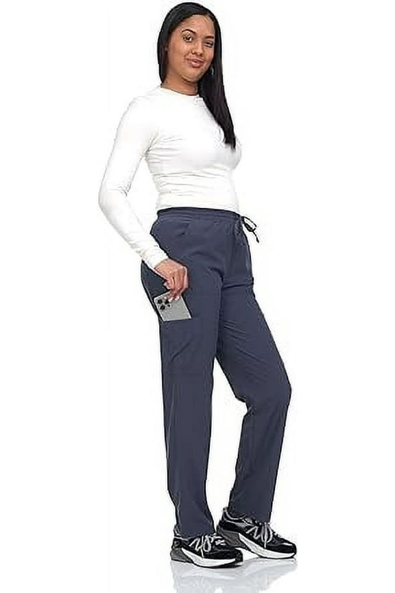 Scrubs for Women 4 Pocket Pants Stretch Nurse Scrub Pants for Medical Uniform and Home Attendant Lightweight