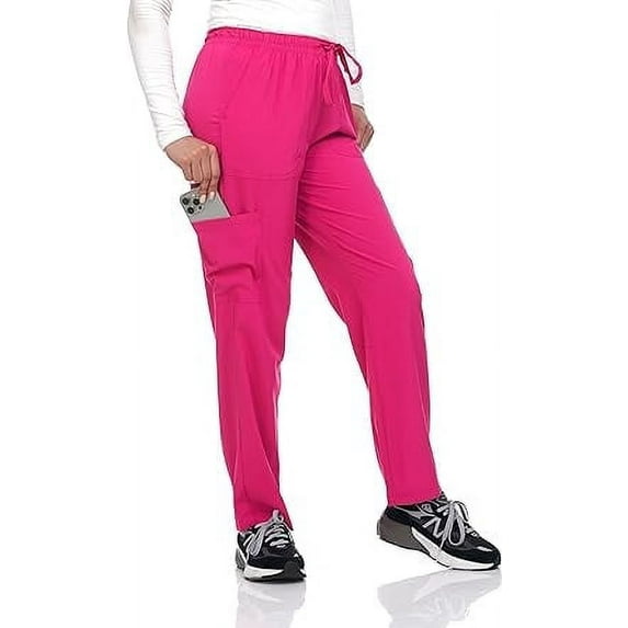 Scrubs for Women 4 Pocket Pants Stretch Nurse Scrub Pants for Medical Uniform and Home Attendant Lightweight